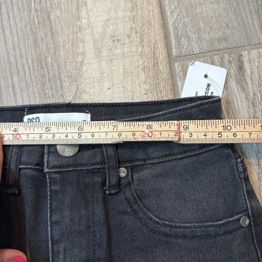 RSQ Girls Super High Rise Jeggings Black Distressed Size‎ 8 NWT